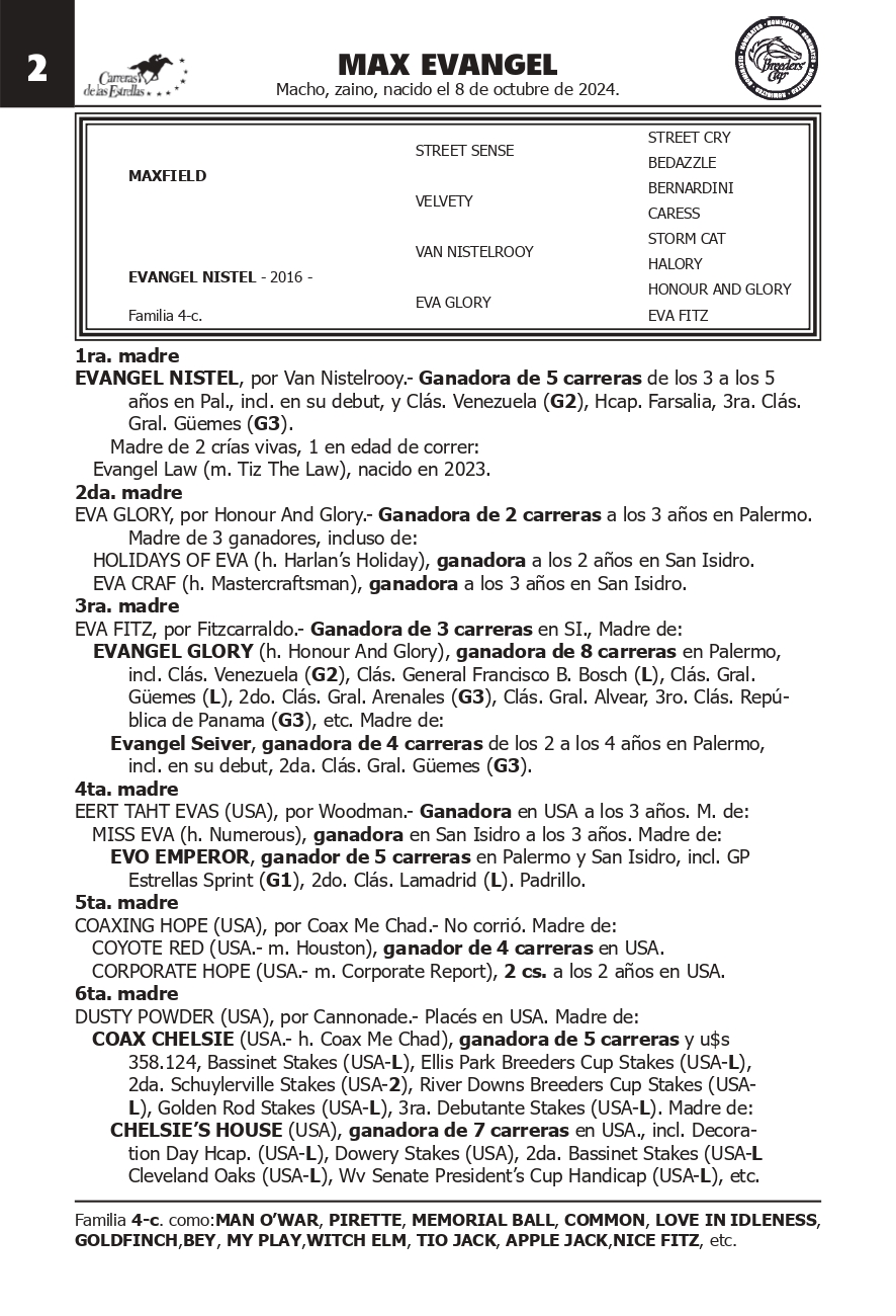 Pedigree MAX EVANGEL