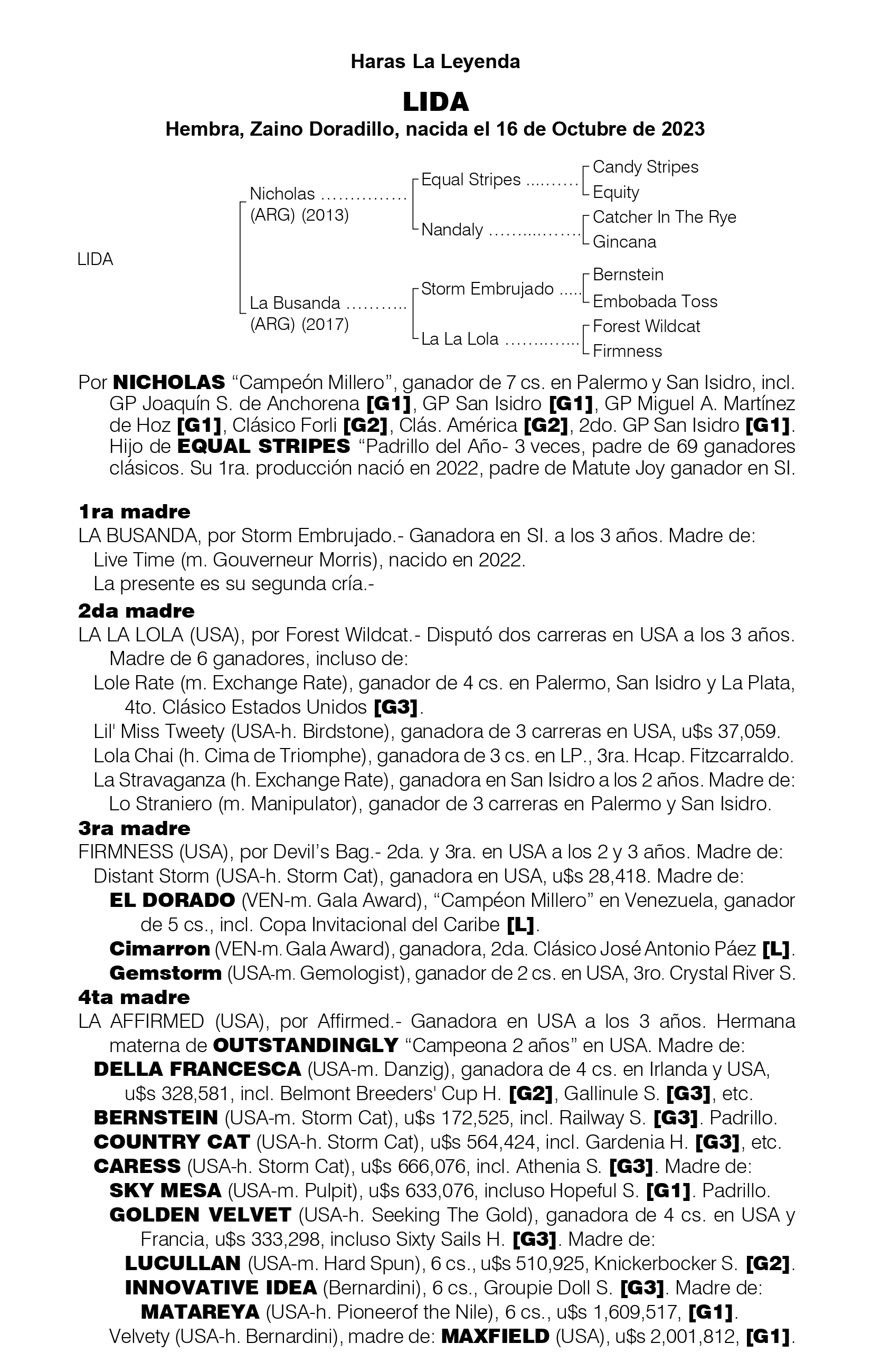 Pedigree LIDA