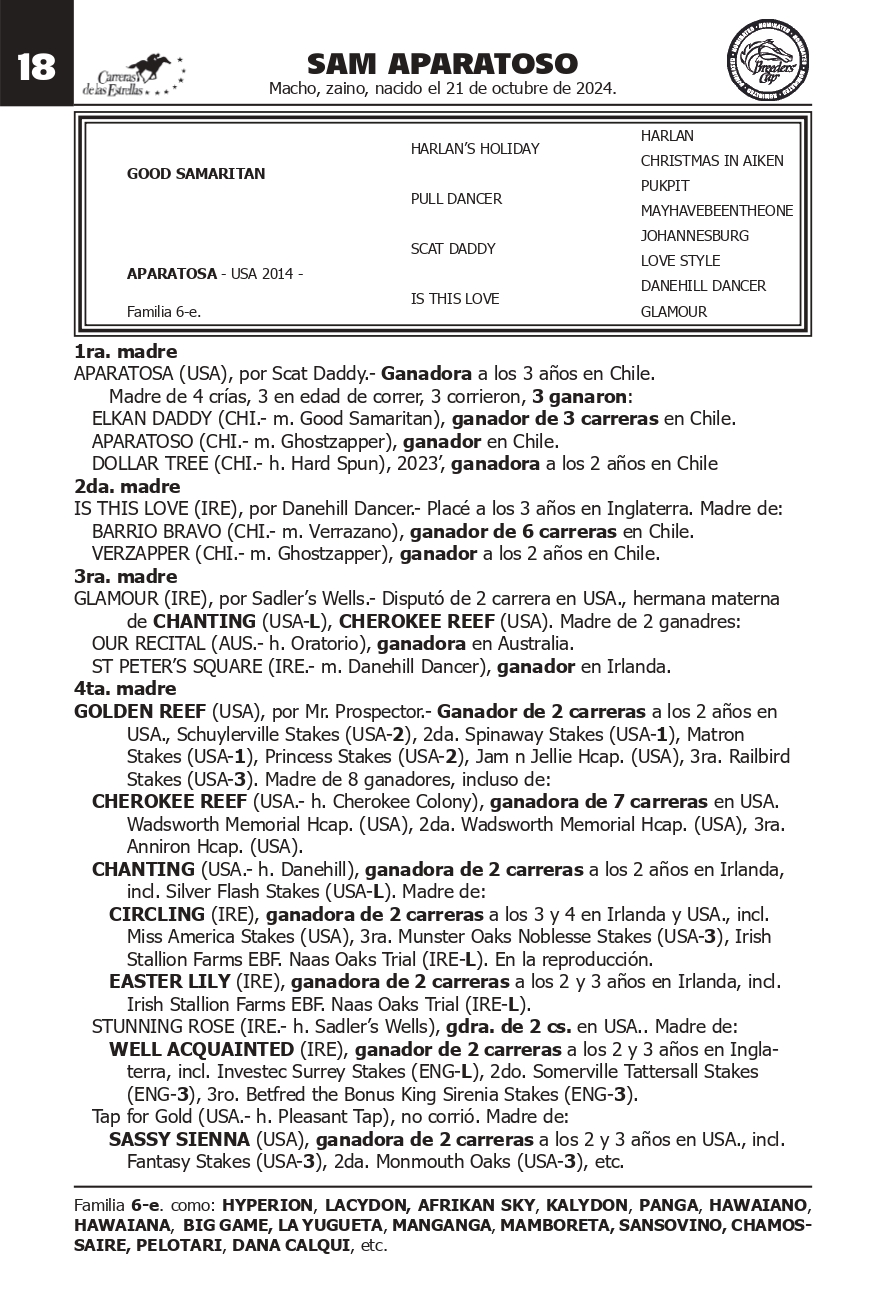 Pedigree SAM APARATOSO