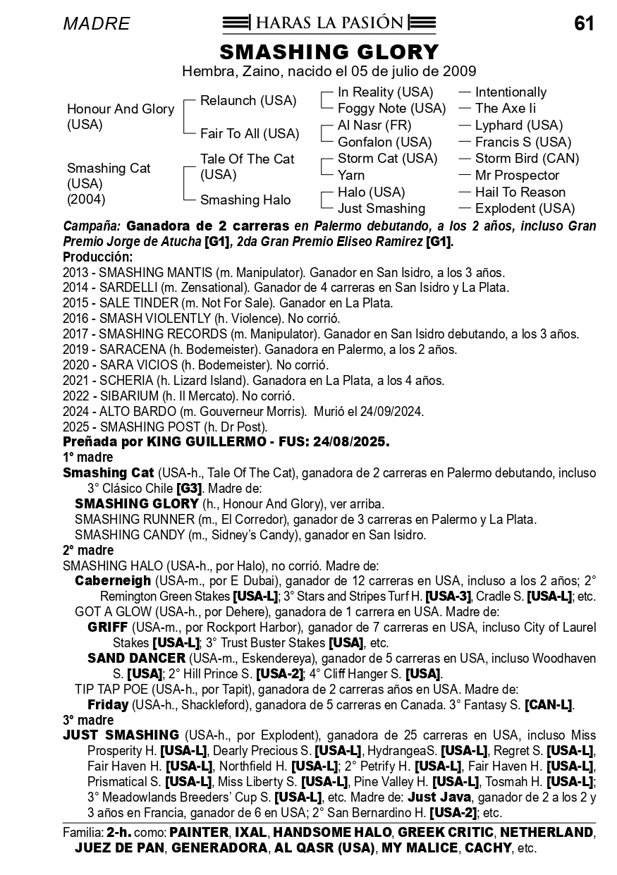 Pedigree SMASHING GLORY