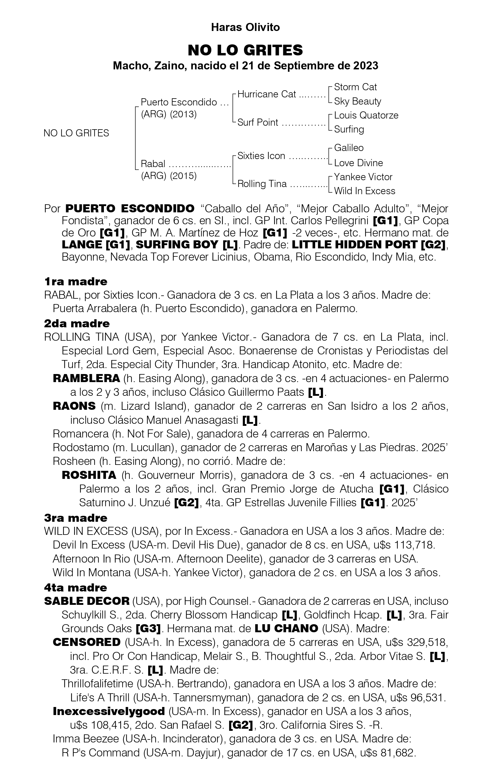 Pedigree NO LO GRITES