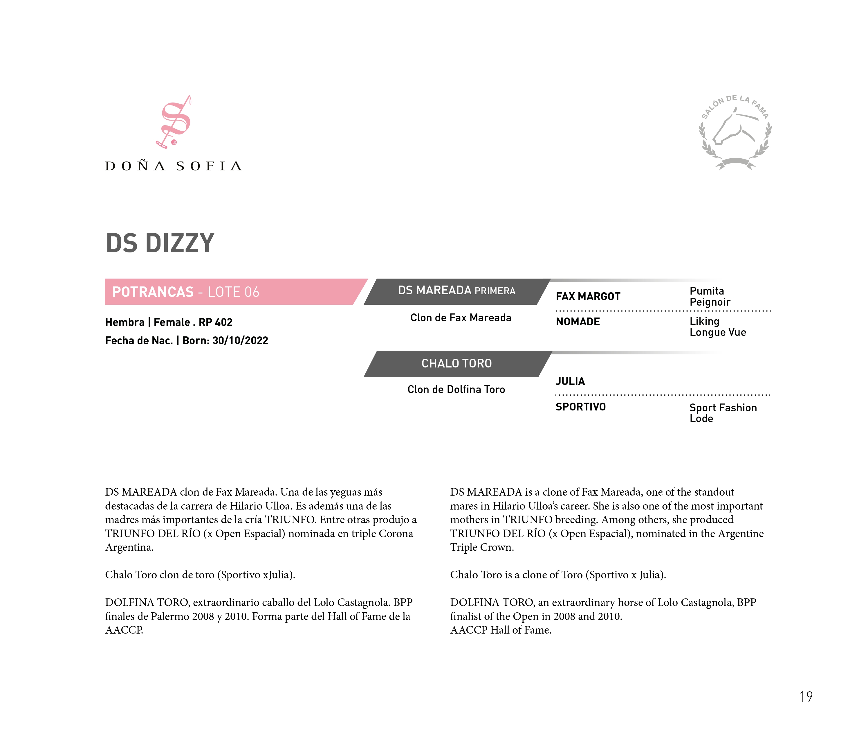 Pedigree DS DIZZY
