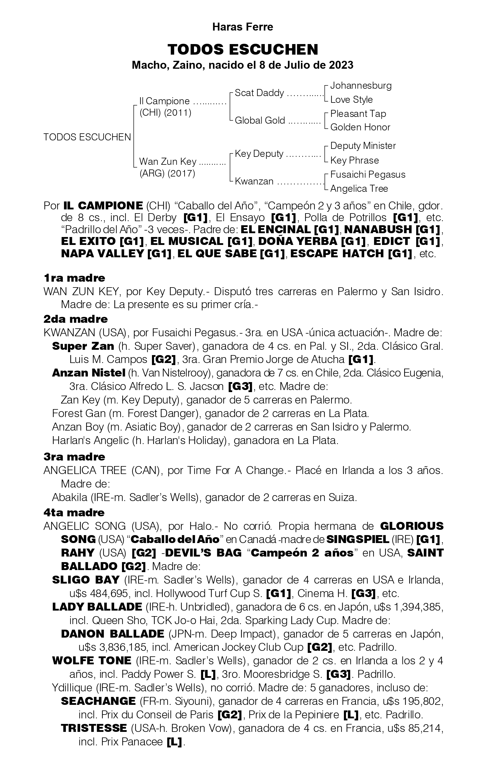 Pedigree TODOS ESCUCHEN