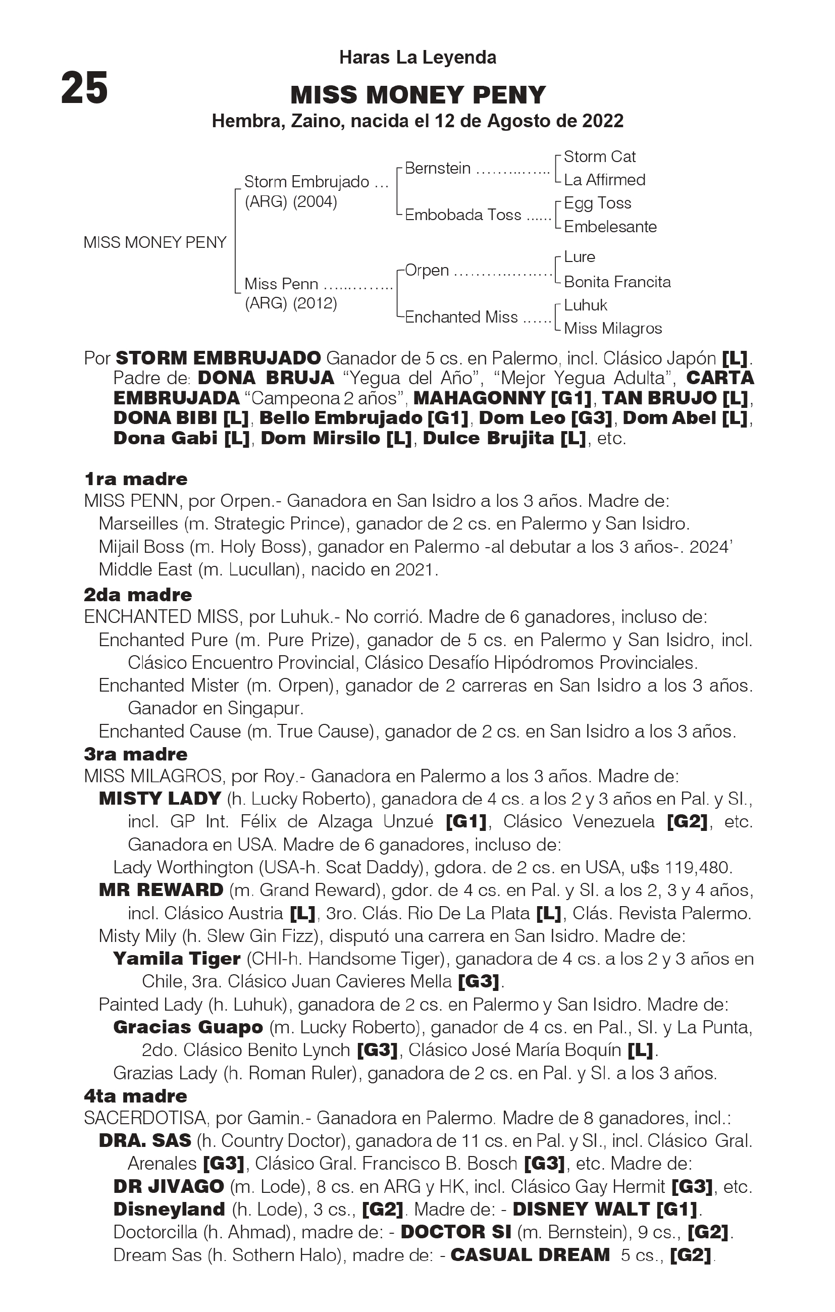 Pedigree MISS MONEY PENY