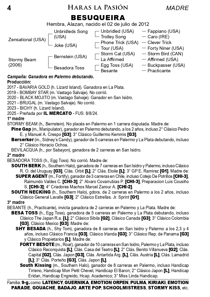 Pedigree BESUQUEIRA