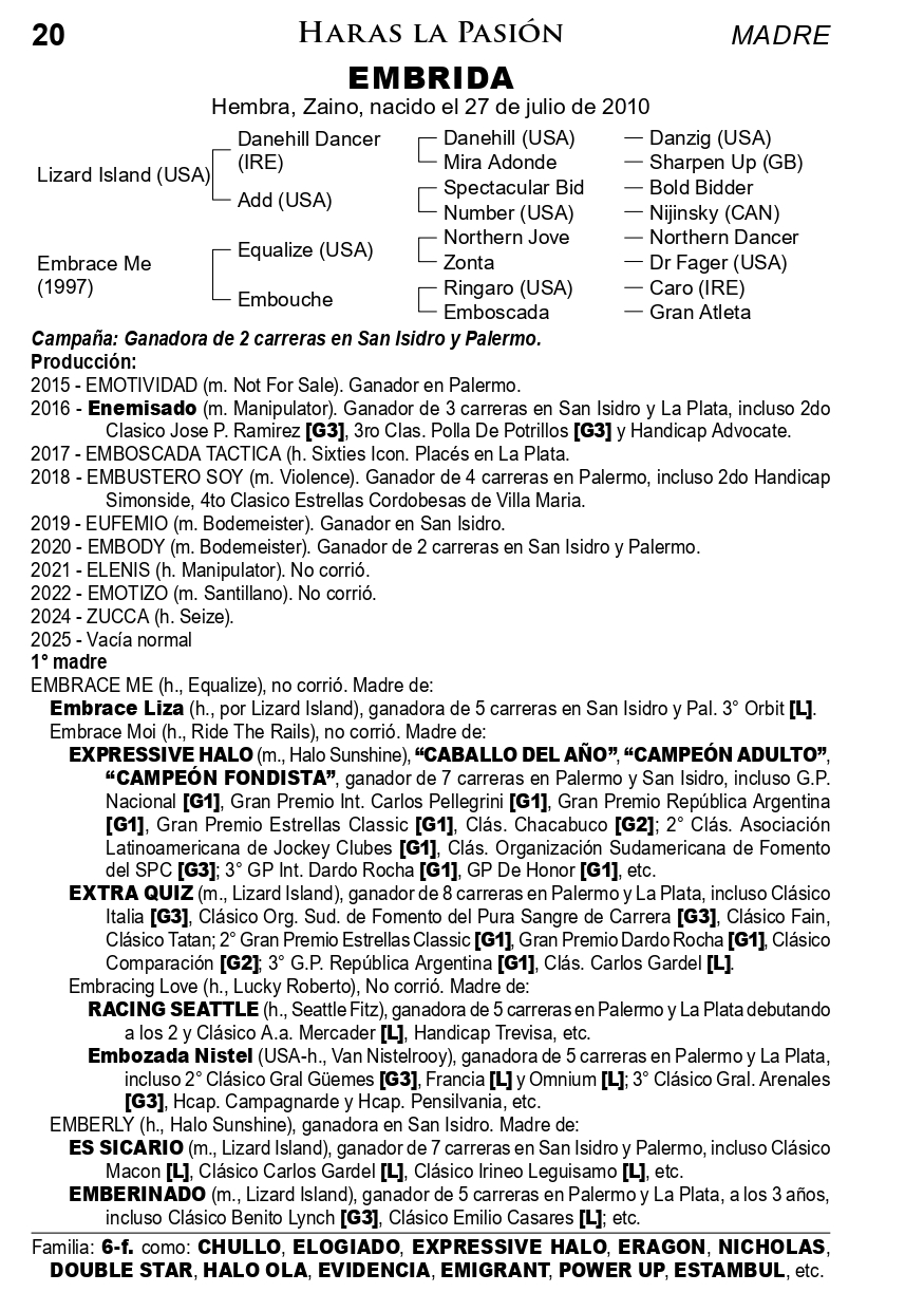 Pedigree EMBRIDA