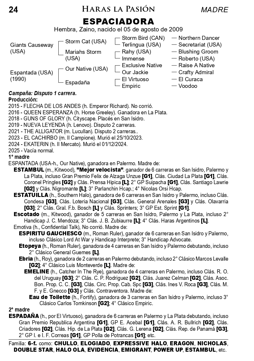 Pedigree ESPACIADORA