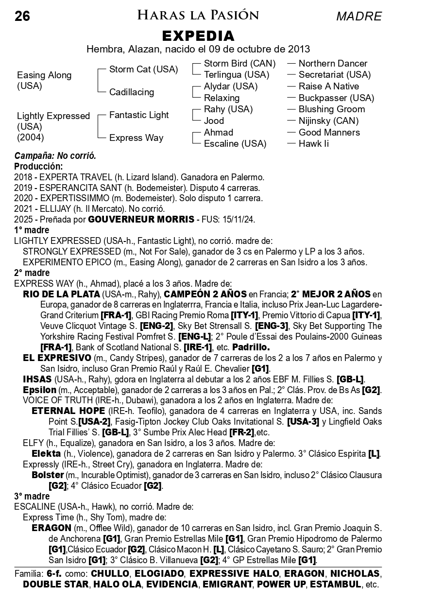 Pedigree EXPEDIA