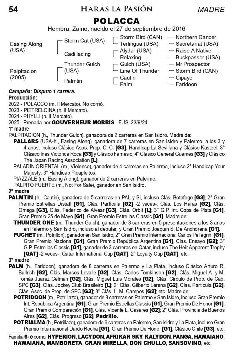 Pedigree POLACCA