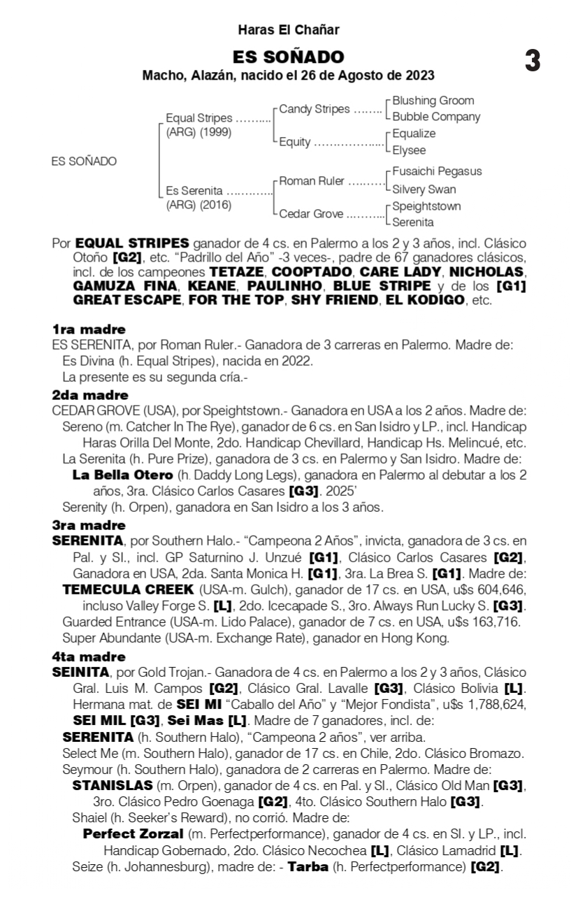 Pedigree ES SOÑADO