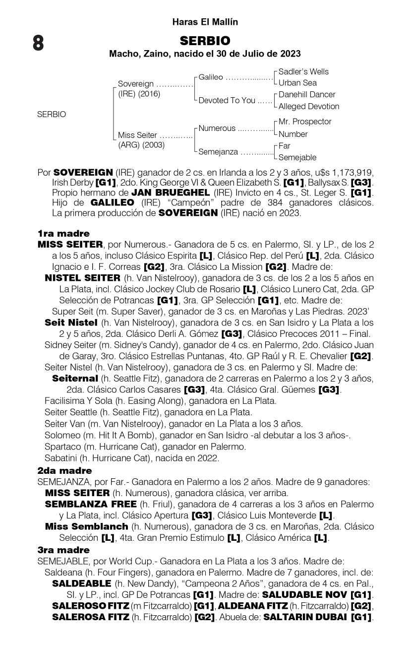 Pedigree SERBIO