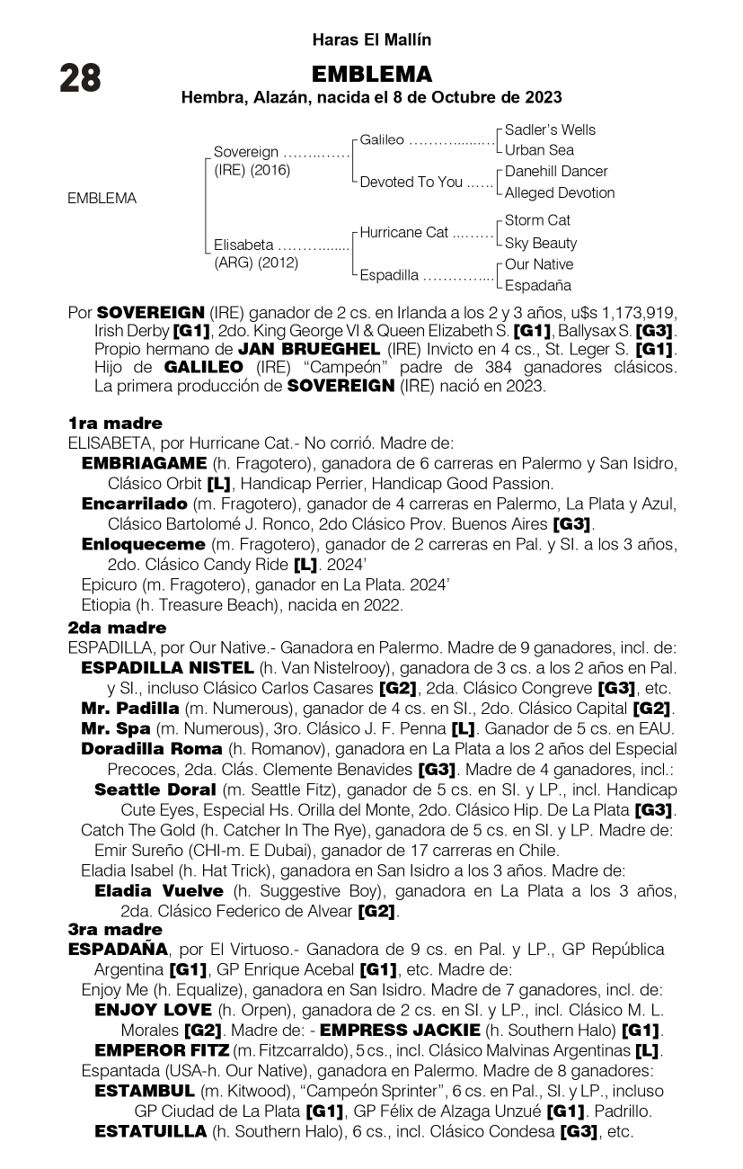 Pedigree EMBLEMA