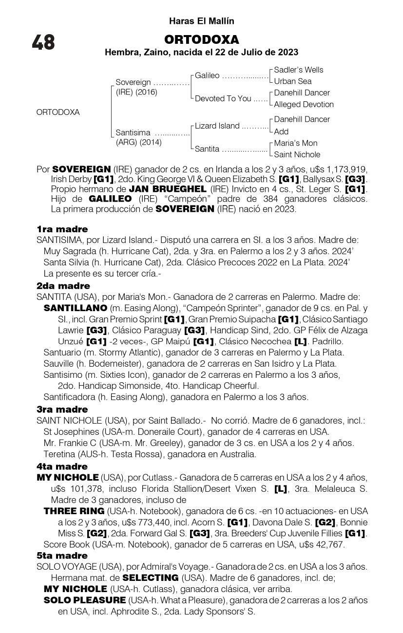 Pedigree ORTODOXA