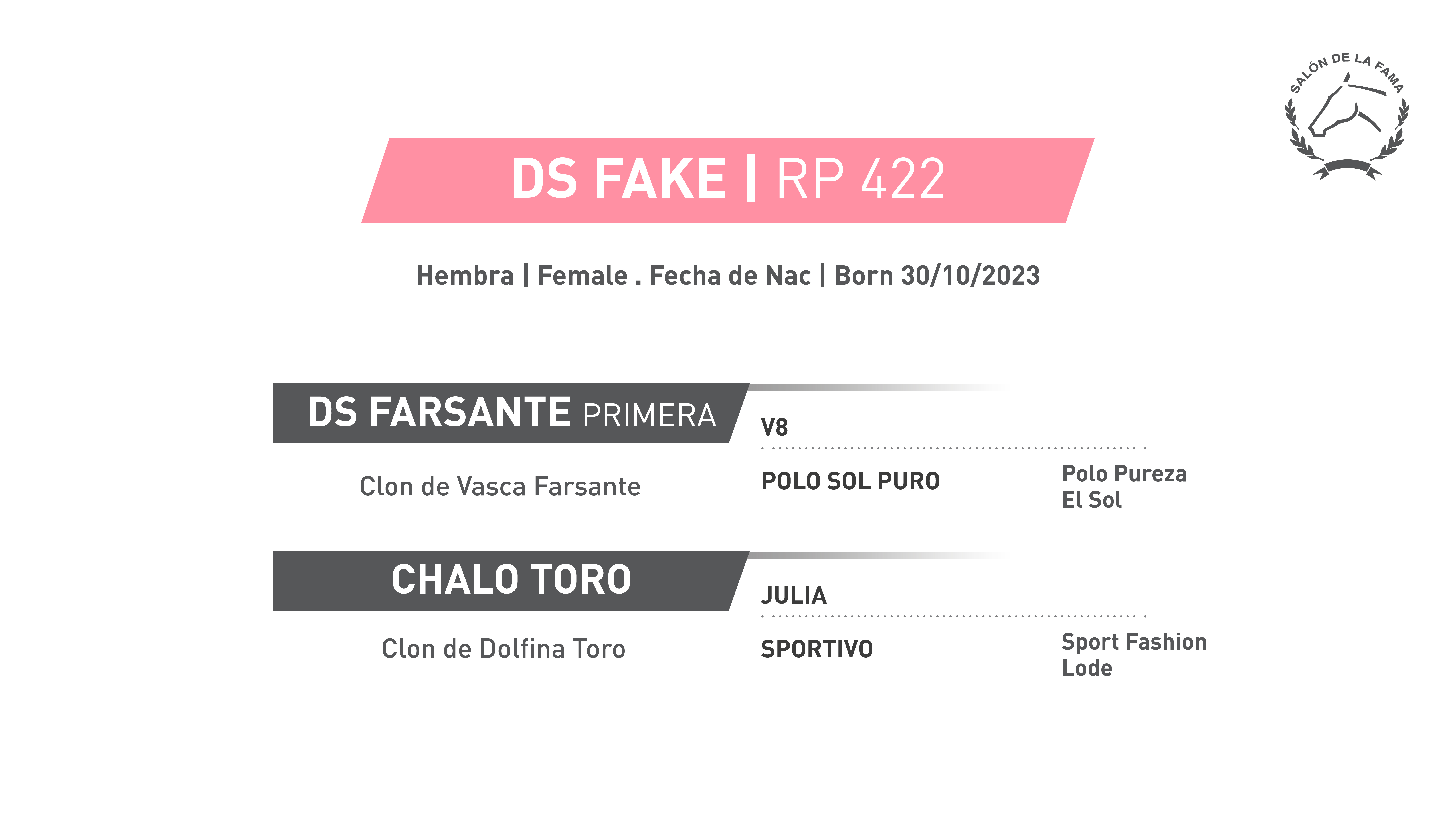 Pedigree RP 422 | DS FAKE