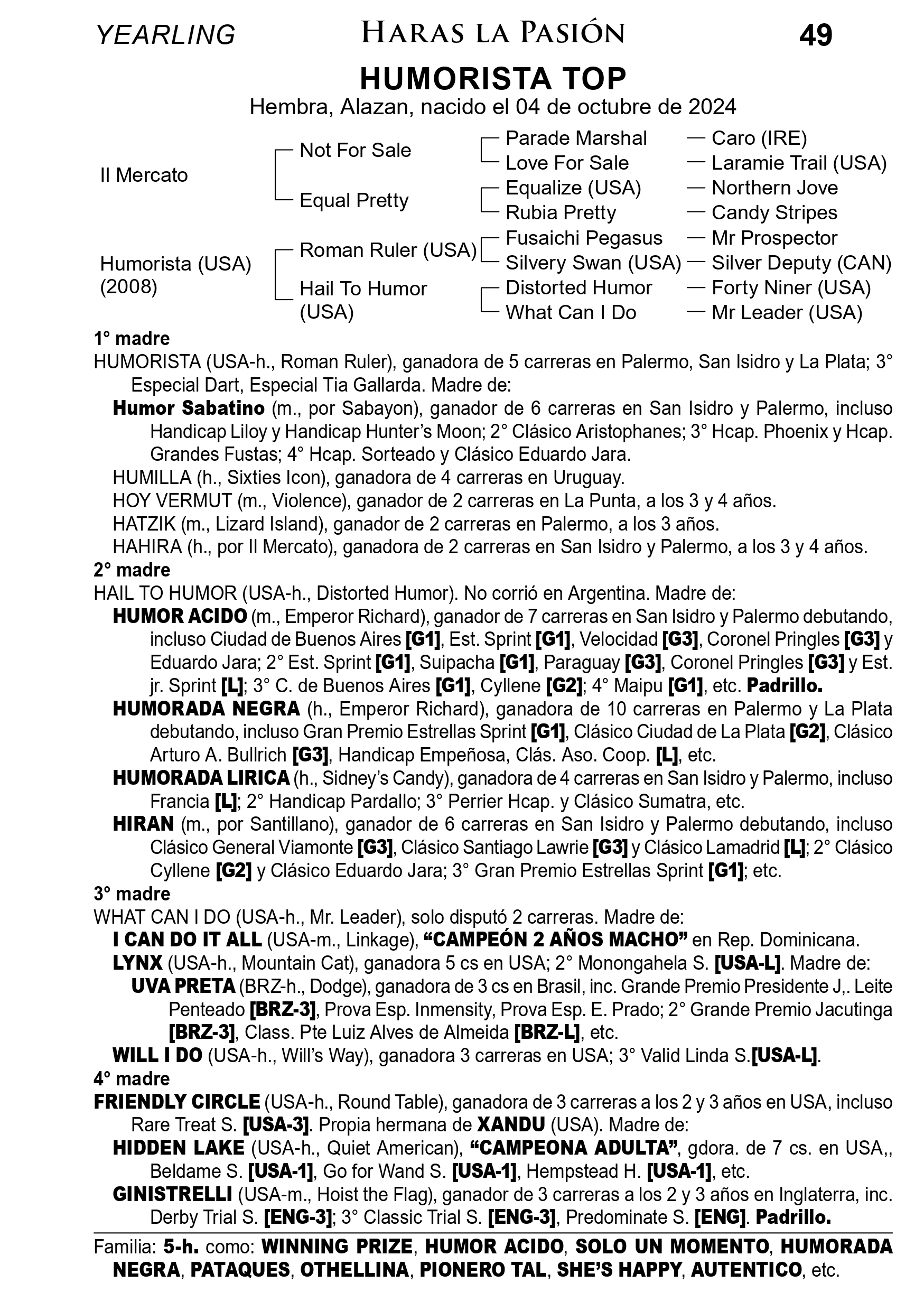 Pedigree HUMORISTA TOP