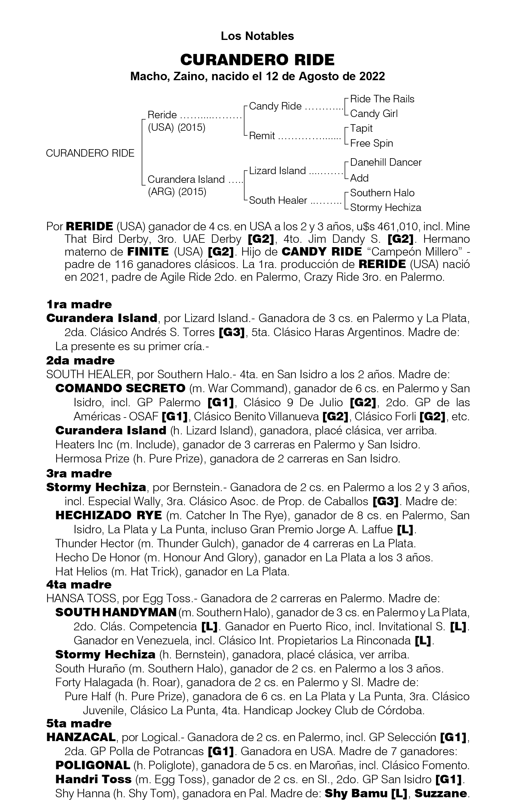 Pedigree JOY VAGABUNDA