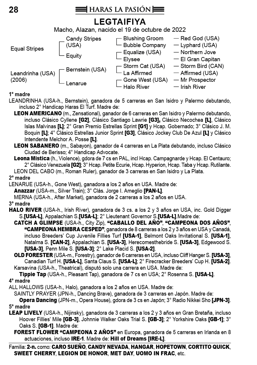 Pedigree LEGTAIFIYA