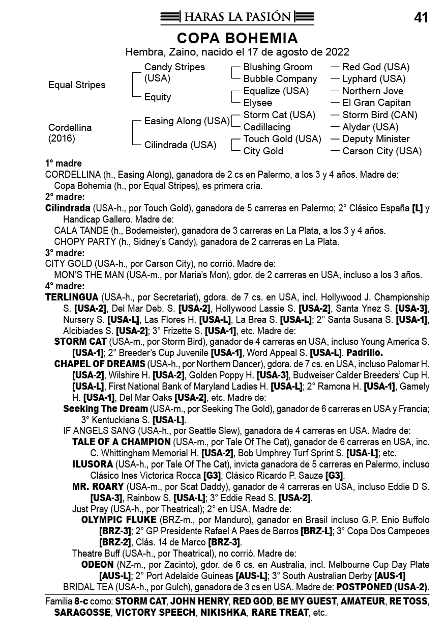 Pedigree COPA BOHEMIA
