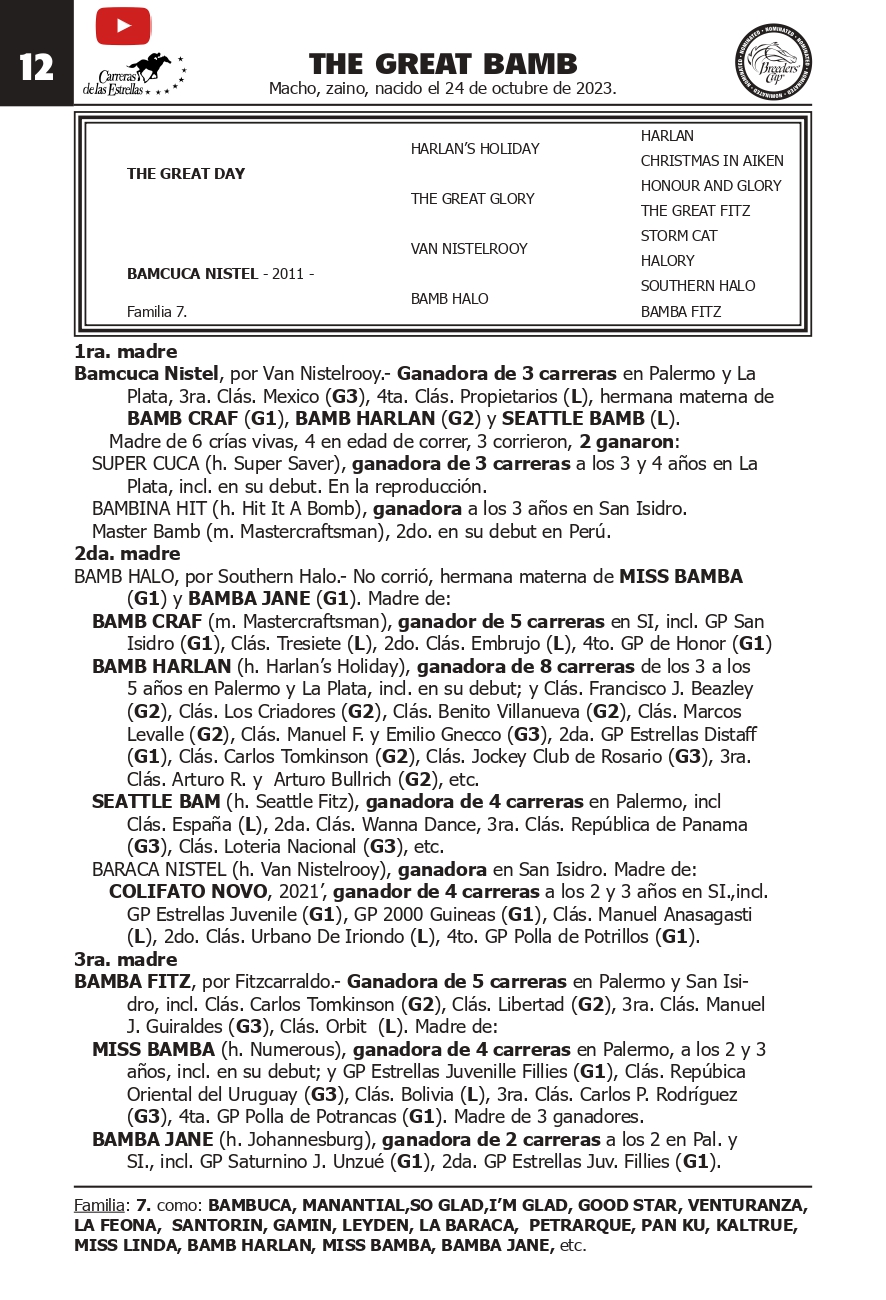 Pedigree THE GREAT BAMB
